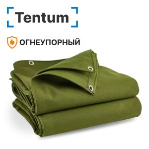 Брезентовый тент огнеупорный 450 гр/м2, размер 3 х 5 м