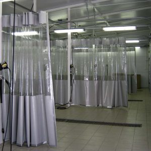 Штора для автомойки с прозрачной вставкой, размер 4х5м